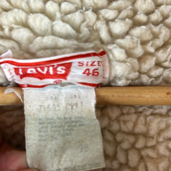 Vintage Levi’s 70’s denim Sherpa lined barn jacket chore jacket 46 XL - Picture 4 of 9